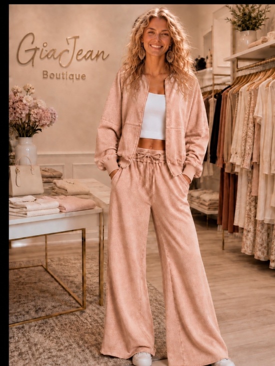 Zenana Outfitters Pants - ❤️ ZENANA “ COURTNEY “ ZENANA TWO PIECE ACID WASH SWEAT SUIT SET 29
